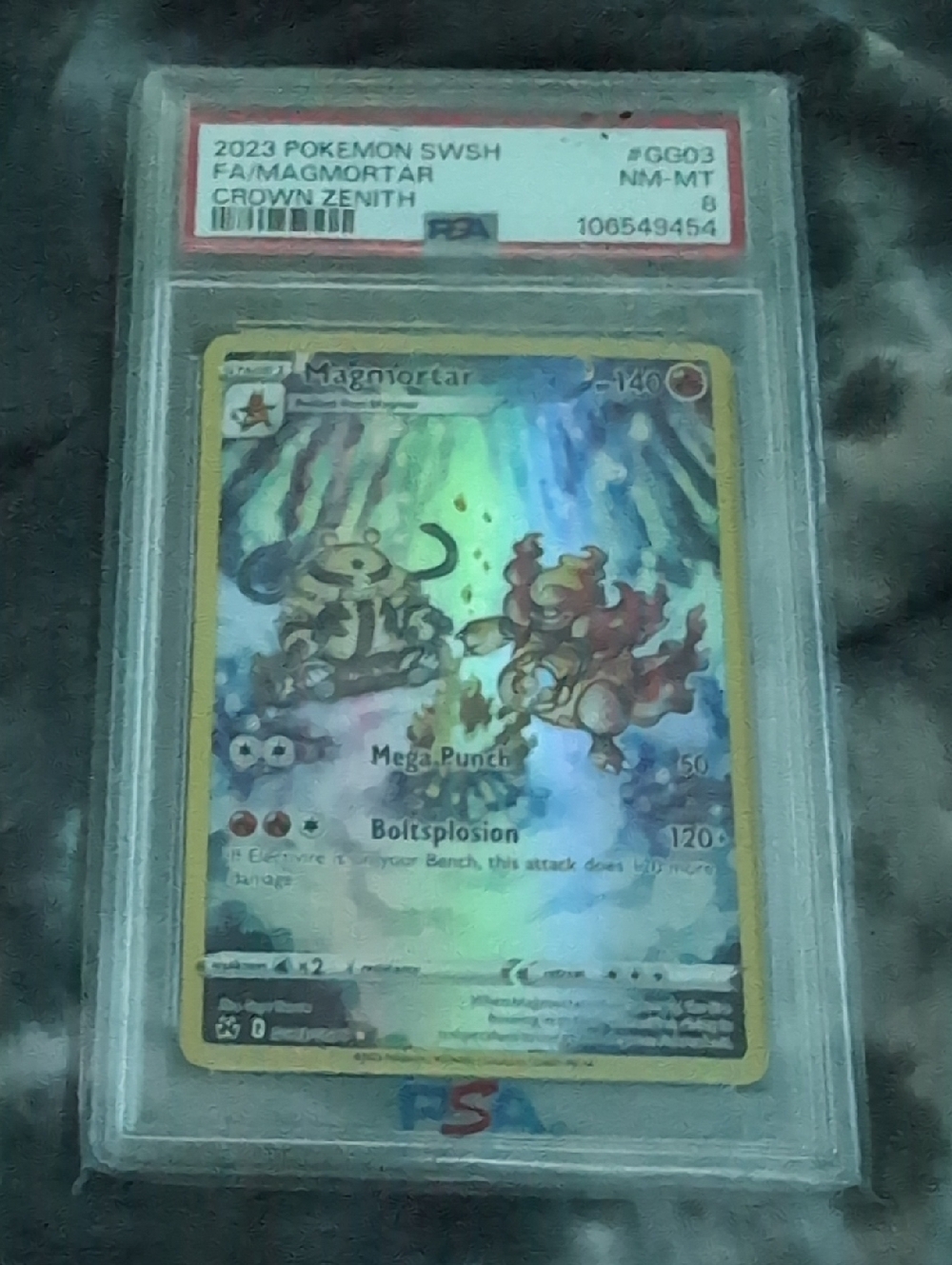 Pokemon MAGMORTAR Holo Foil Yellow Border Graded Card